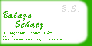 balazs schatz business card