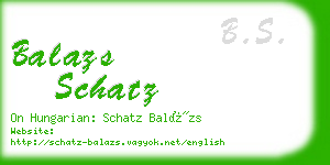 balazs schatz business card